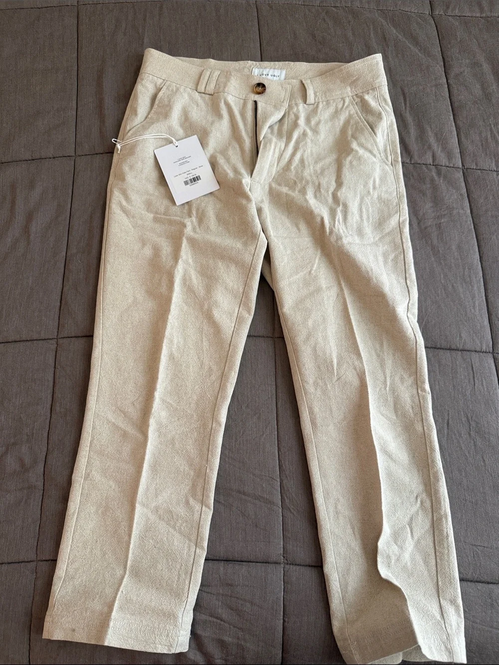 iloveugly slim fit linen pants